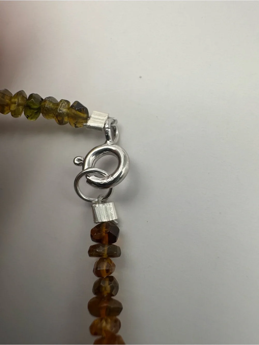 Rainbow Tourmaline Gemstone Necklace (S925)